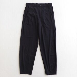 Ruti Not Too Tapered Pants Black Nylon Stretch Ankle Pants Elastic Waist Size 8